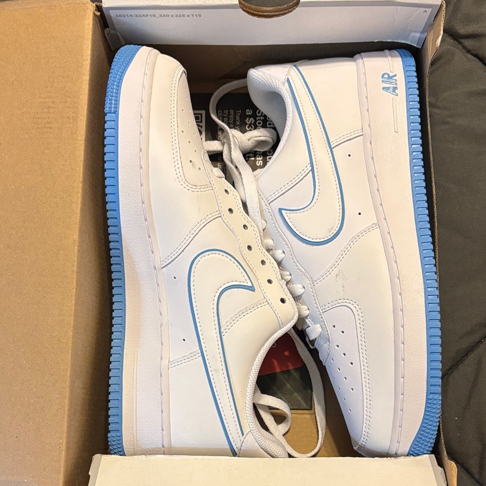 Nike Air Force 1 '07 White and University Blue
